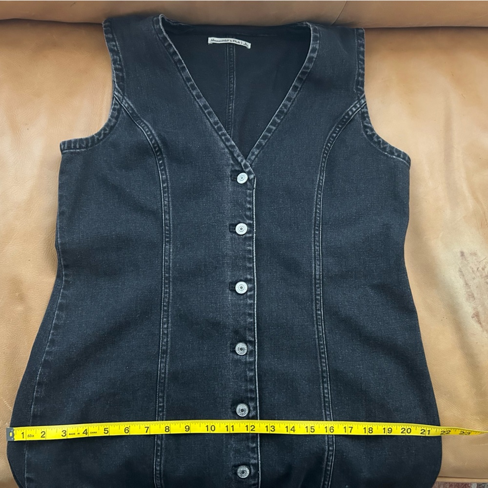 Abercrombie & Fitch Black Button-Front Midi Dress - Picture 5 of 6